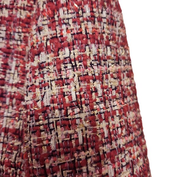 Kate Spade Textured Tweed Open Jacket Size 2 Pink White - Picture 6 of 9